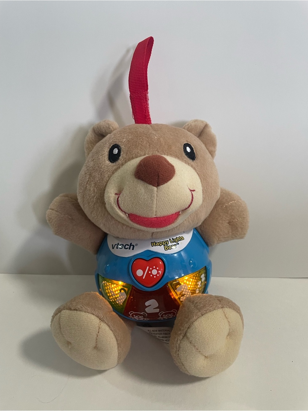 VTech Happy Lights Bear Singing Light Up Plush Baby Educational Toy